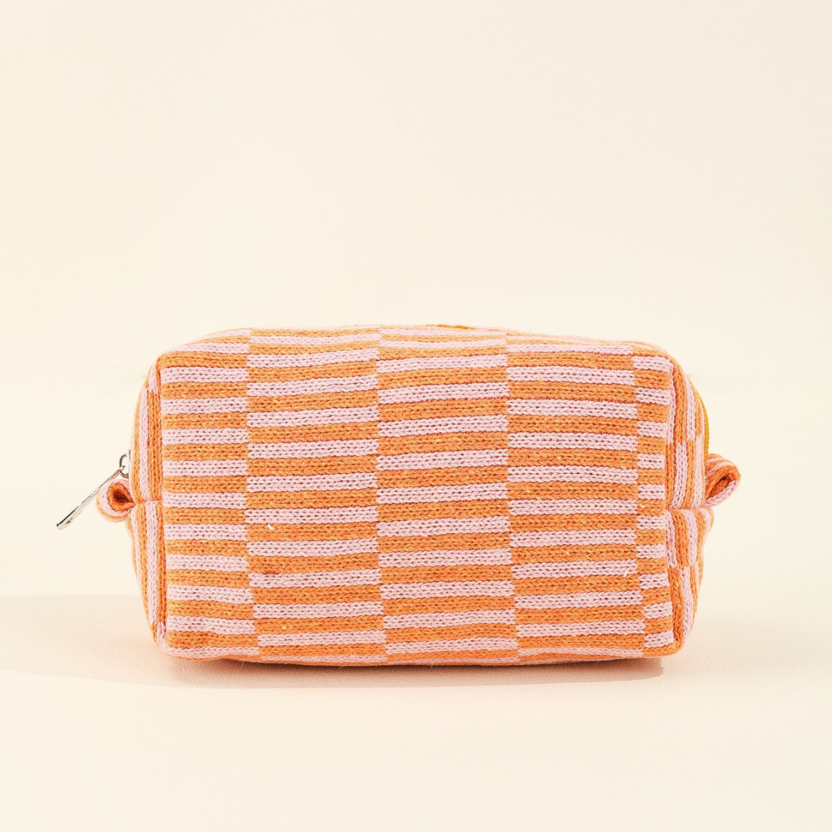 Wholesale Wool Knitted Striped Color Block Plaid Storage Bag